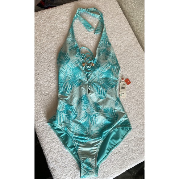 Swim Systems Women's Scandal Deep Plunge One Piece Swimsuit, Size L NWT - Picture 1 of 5